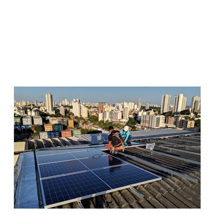 Energia solar em Prédio